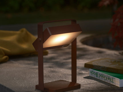 Lámpara solar de mesa Saulio LED marrón Nordlux