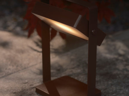Lámpara solar de mesa Saulio LED marrón Nordlux