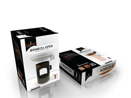 Barbacoa plancha BonBiza abierta negra BonFeu