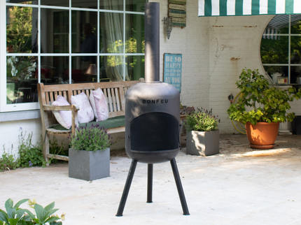 Chimenea de jardín BonBono negra BonFeu