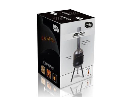 Chimenea de jardín BonSolo negra BonFeu