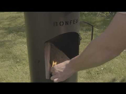 Chimenea de jardín BonTino LP negra BonFeu