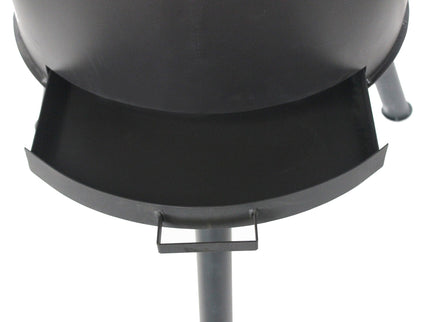 BonFeu BonTon 40 tuinhaard zwart aslade detail
