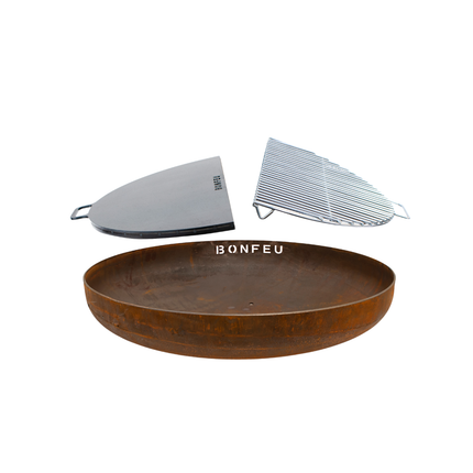 Pakketdeal BonFeu vuurschaal 60 + BonPlancha 1/2 60 + BonGrill 1/2 60