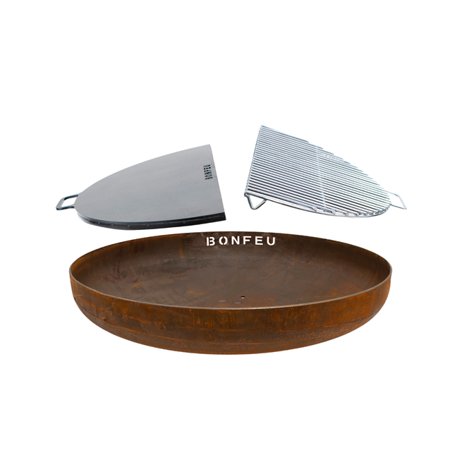 Pack ahorro BonFeu brasero 80 + BonPlancha 1/2 80 + BonGrill 1/2 80
