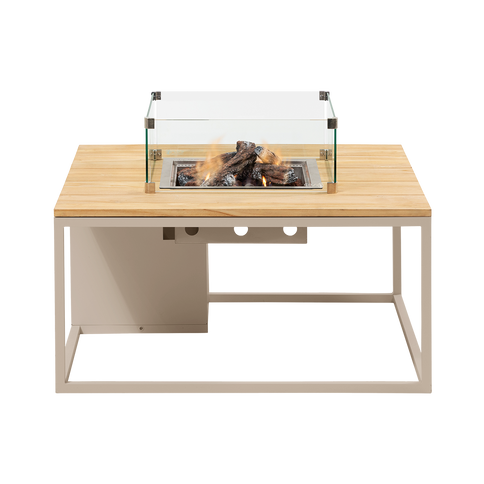 Mesa brasero Cosiloft 100 beige / teca Cosi