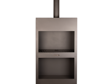 Esschert Terraskachel + Houtopslag Zwart XL