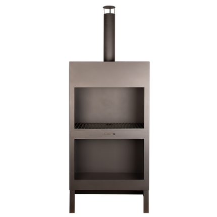 Esschert Terraskachel + Houtopslag Zwart XL