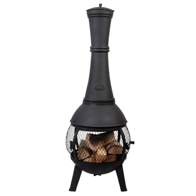 Chimenea de jardín de hierro fundido con malla Esschert Design