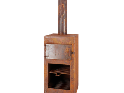 Chimenea de jardín con horno de pizza óxido Esschert Design