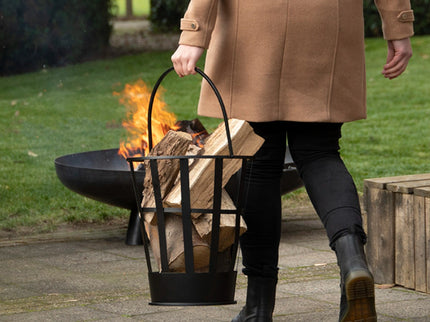 Cesta de fuego con asa Esschert Design