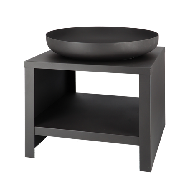 Brasero 60 con leñero negro Esschert Design
