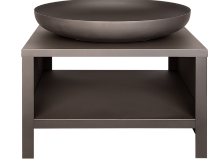 Brasero 80 cm con leñero negro Esschert Design