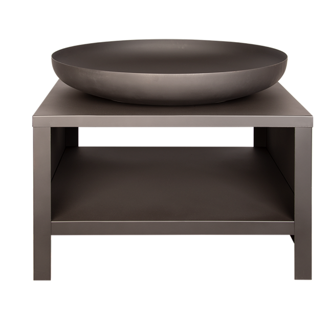 Brasero 80 cm con leñero negro Esschert Design