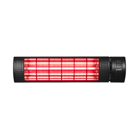 Estufa eléctrica exterior Golden Ultra RCD negra 2200 halógeno Eurom