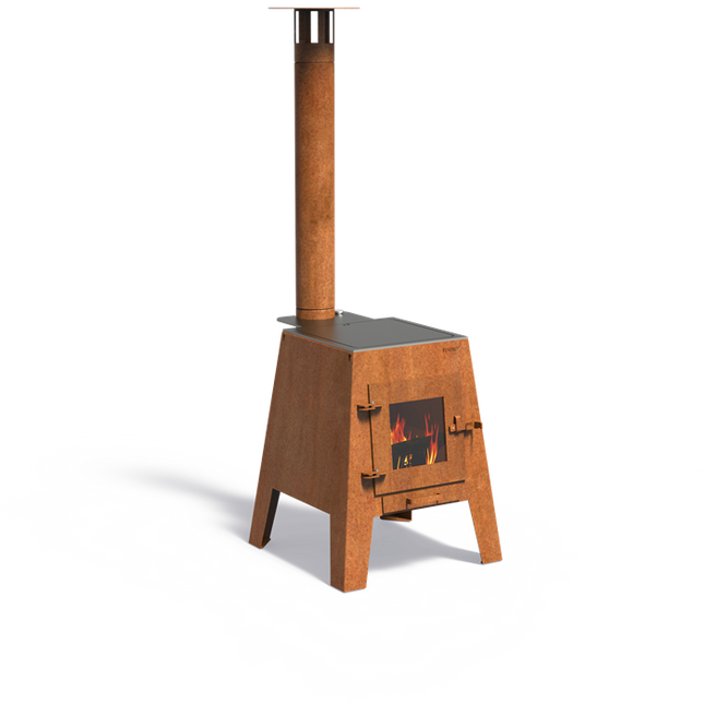 Estufa de leña Damm acero corten FORNO