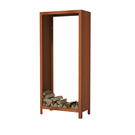 FORNO Almacén de madera Acero Corten (800 x 400 x 1800)