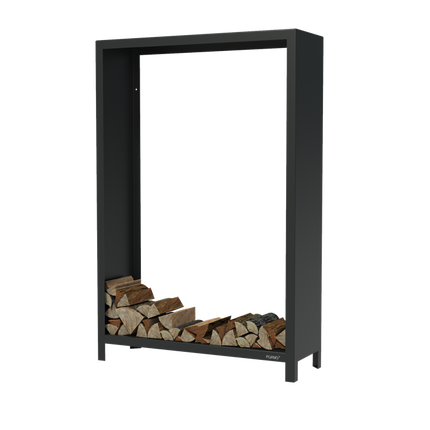 FORNO Almacén de madera Negro (1200 x 400 x 1800)