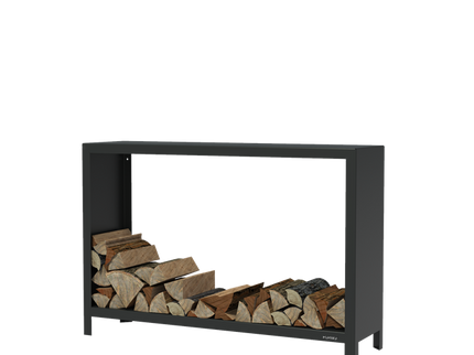 FORNO Almacén de madera Negro (1500 x 400 x 1000)