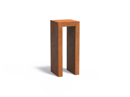 Pedestal abierto acero corten FORNO