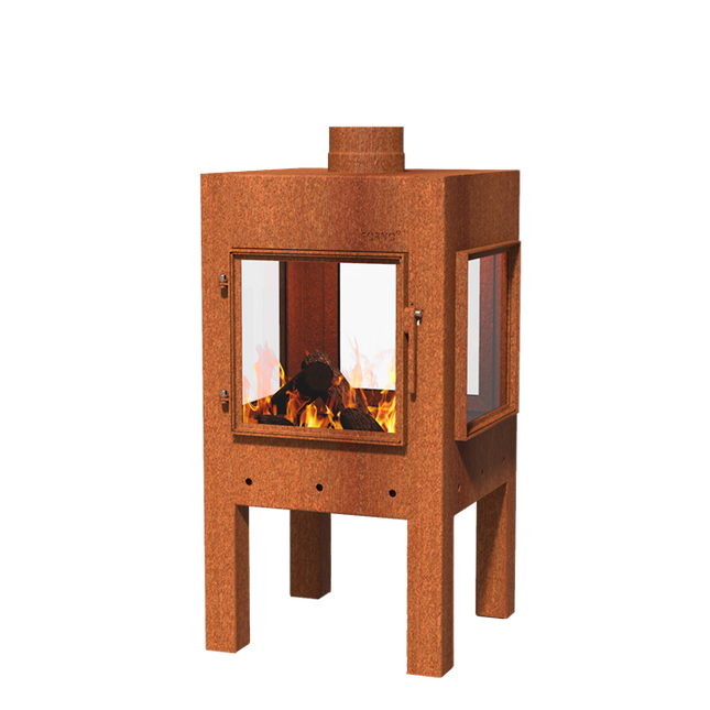 Estufa de leña Digna XL acero corten FORNO