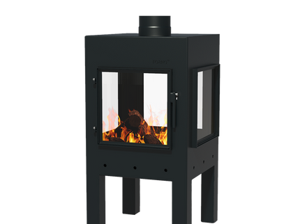 Estufa de leña Digna XL negra FORNO