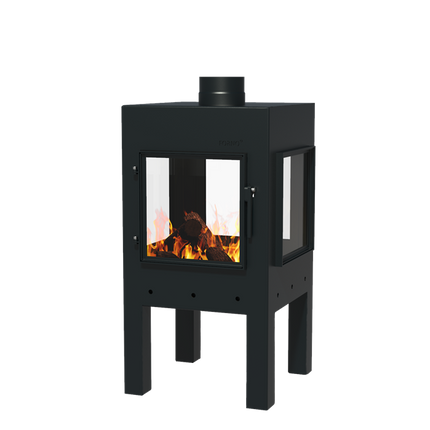 Estufa de leña Digna XL negra FORNO