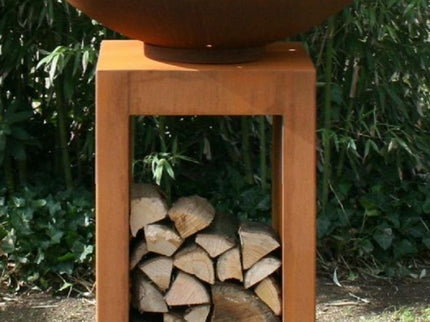 Pebetero de leña 120 cm acero corten FORNO