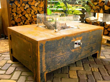 Mesa brasero Brann acero corten FORNO