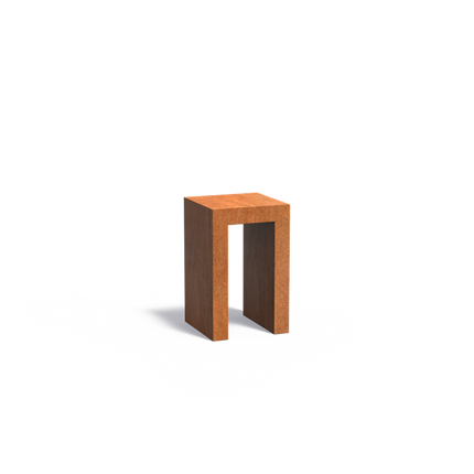 Pedestal abierto acero corten FORNO