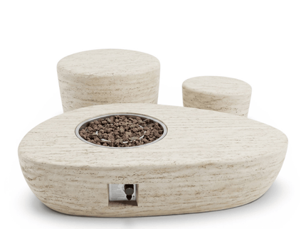 Mesa auxiliar Organic travertino Happy Cocooning