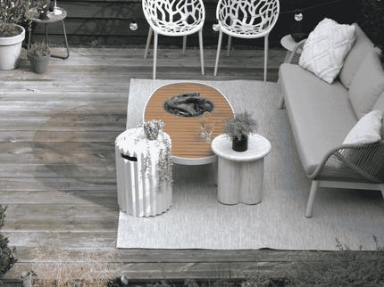 Mesa auxiliar Rib travertino Happy Cocooning