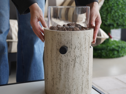 Chimenea de mesa Lumi Stone Happy Cocooning