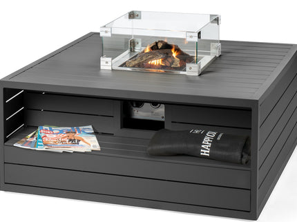 Happy Cocooning Vuurtafel Aluminium Vierkant-Antraciet