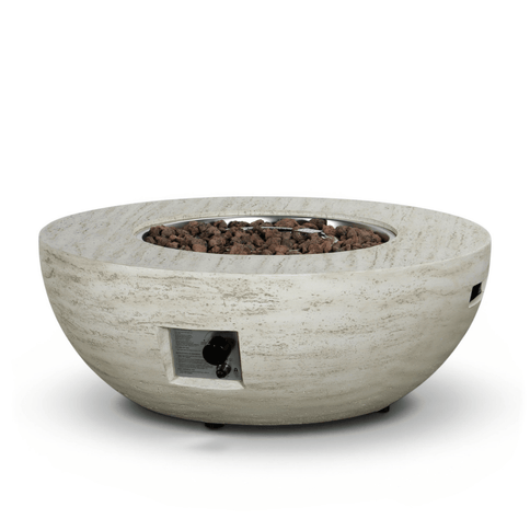 Mesa brasero Estate Bowl 92 travertino Happy Cocooning