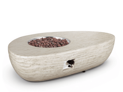Mesa brasero Estate Organic 150 travertino Happy Cocooning