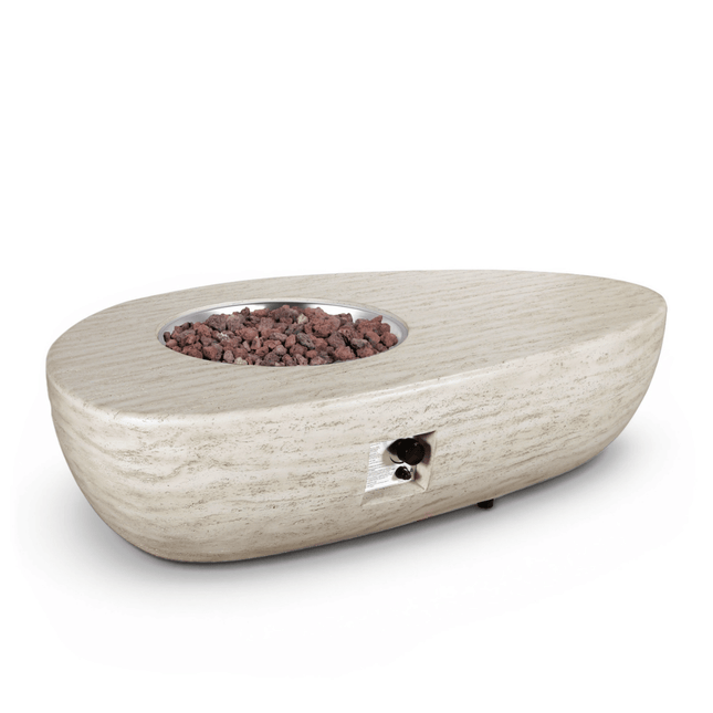 Mesa brasero Estate Organic 150 travertino Happy Cocooning