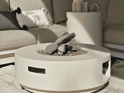 Mesa brasero Estate Round 76 beige Happy Cocooning