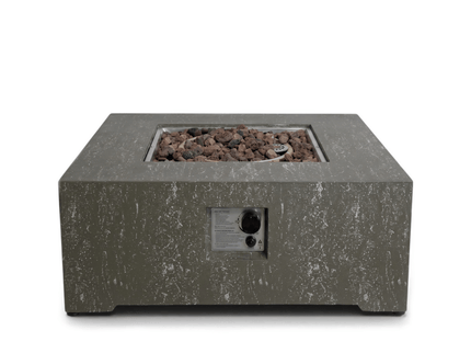 Mesa brasero Estate Square 88 travertino oscuro Happy Cocooning