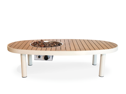 Happy Cocooning vuurtafel Riviera 140 oyster beige