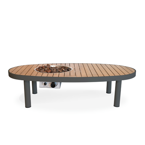 Mesa brasero Riviera 140 antracita Happy Cocooning