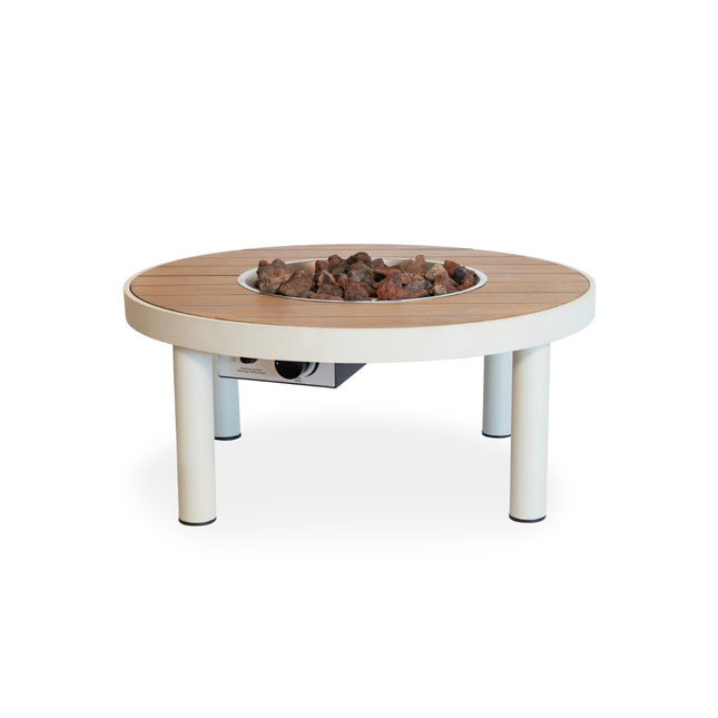 Mesa brasero Riviera 80 beige Happy Cocooning