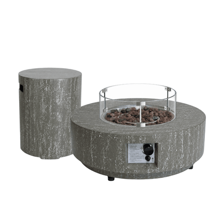 Set de mesa brasero Estate 76 oscuro travertino Happy Cocooning