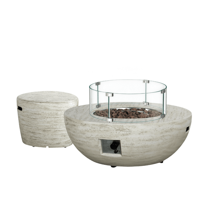 Set de mesa brasero Estate Bowl travertino Happy Cocooning