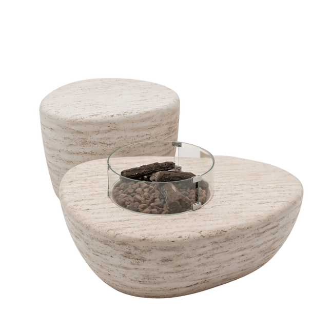 Set de mesa brasero Estate Organic 107 travertino Happy Cocooning