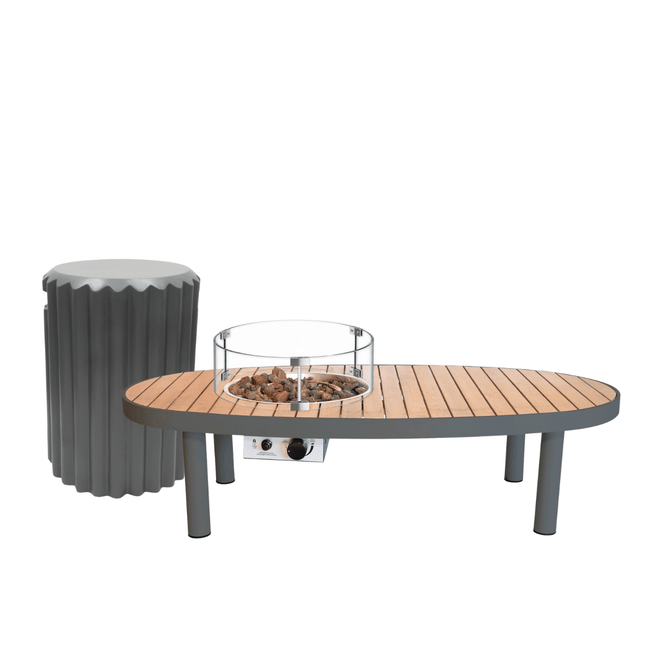 Set de mesa brasero Riviera 140 antracita Happy Cocooning