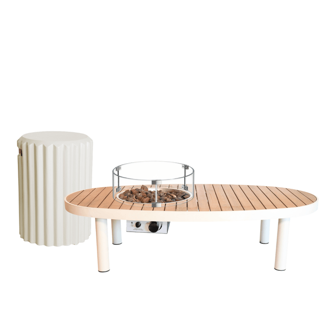 Set de mesa brasero Riviera 140 beige Happy Cocooning