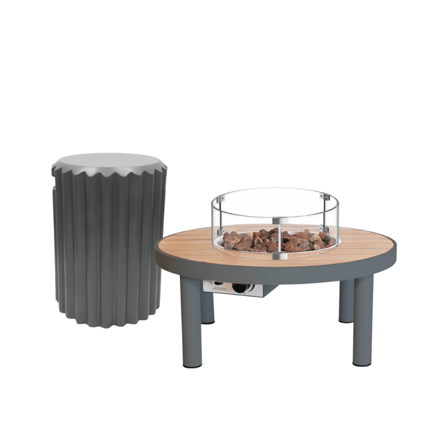 Set de mesa brasero Riviera 80 antracita Happy Cocooning