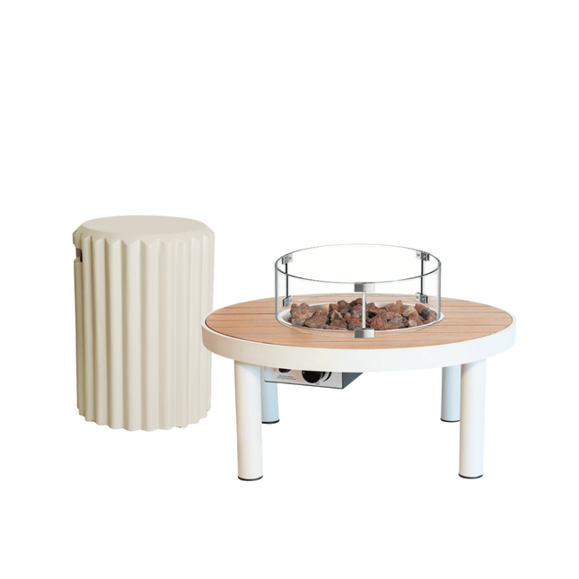 Set de mesa brasero Riviera 80 beige Happy Cocooning
