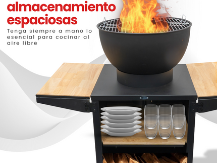 Barbacoa plancha Kjok negro HEAT